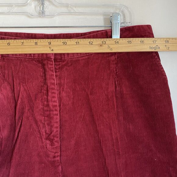 Vintage Corduroy Women Pants 16P Red High Rise Mom Tapered 90s Grunge LL Bean - Picture 4 of 14